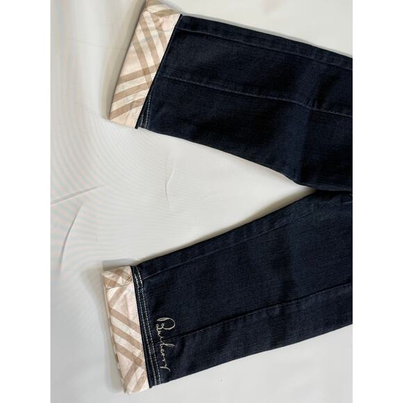 Burberry Kids Cuff Straight Denim Jeans Girls 3Y Vintage Luxury Old Money Blue - Picture 9 of 16